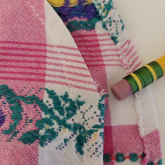 Tributes Vintage Womens Short Sleeve Floral Plaid Button Down Top Size Small - Picture 7 of 10